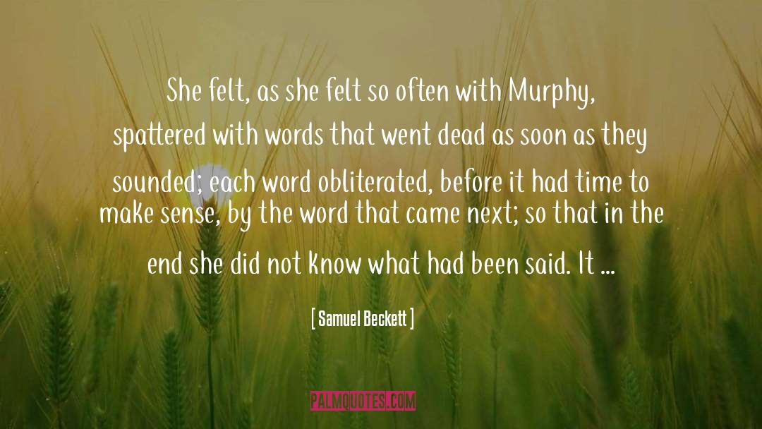 Obliterated quotes by Samuel Beckett