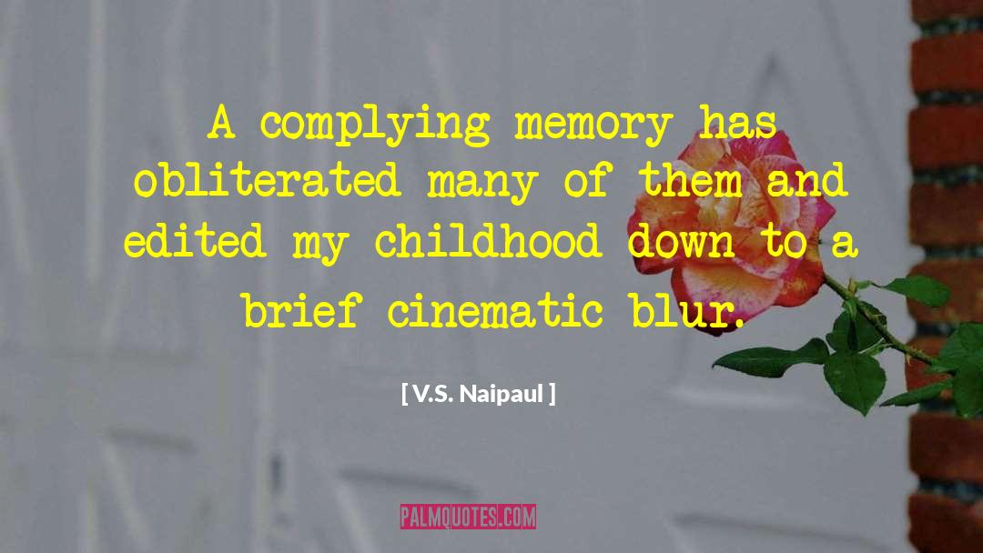 Obliterated quotes by V.S. Naipaul