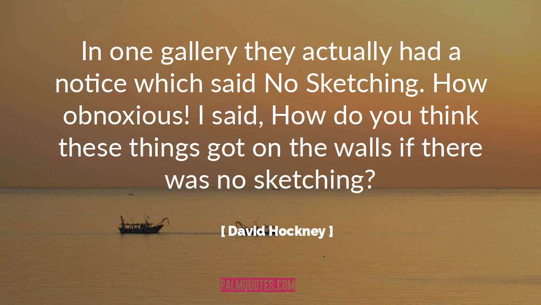 Obnoxious quotes by David Hockney