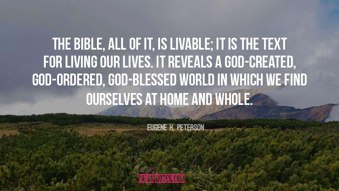 Obrc Eugene quotes by Eugene H. Peterson