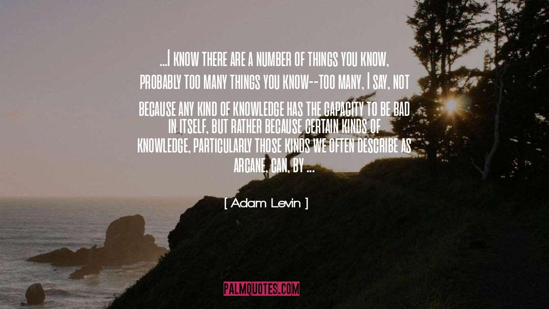Obscure quotes by Adam Levin