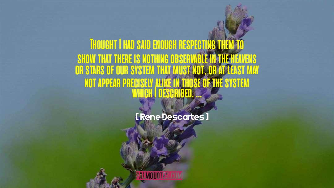 Observable quotes by Rene Descartes