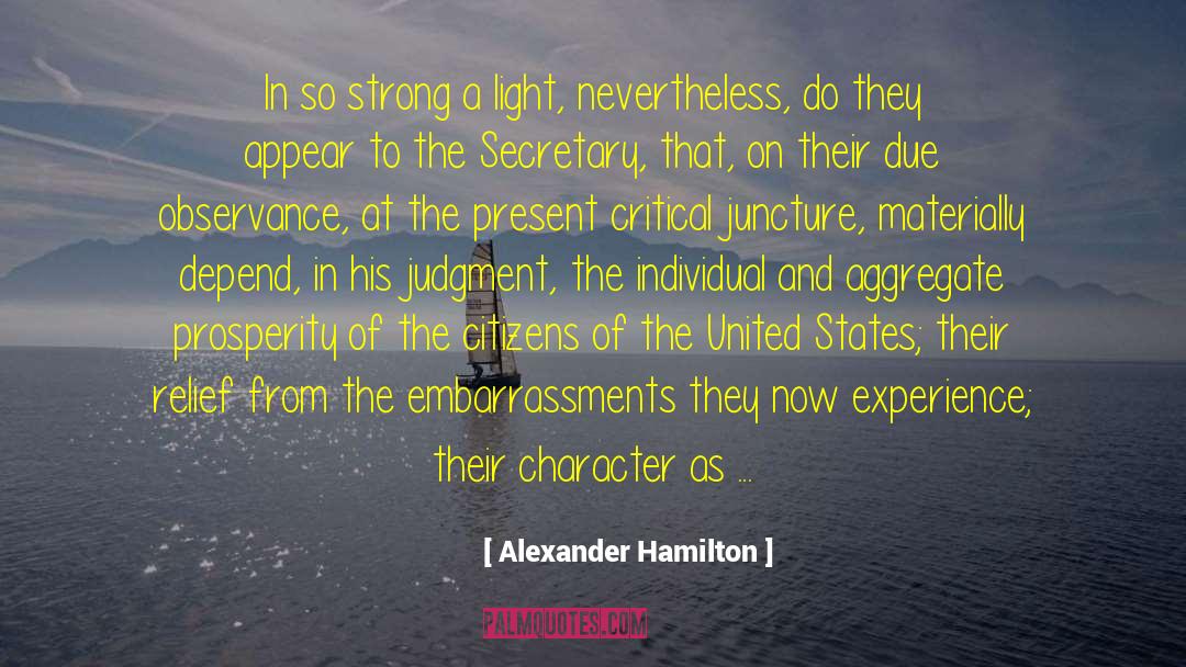 Observance quotes by Alexander Hamilton