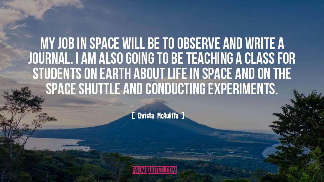 Observe quotes by Christa McAuliffe