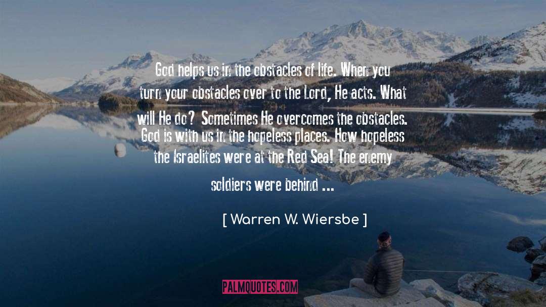 Obstacle quotes by Warren W. Wiersbe