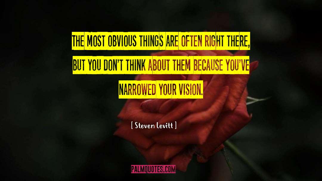 Obvious Things quotes by Steven Levitt