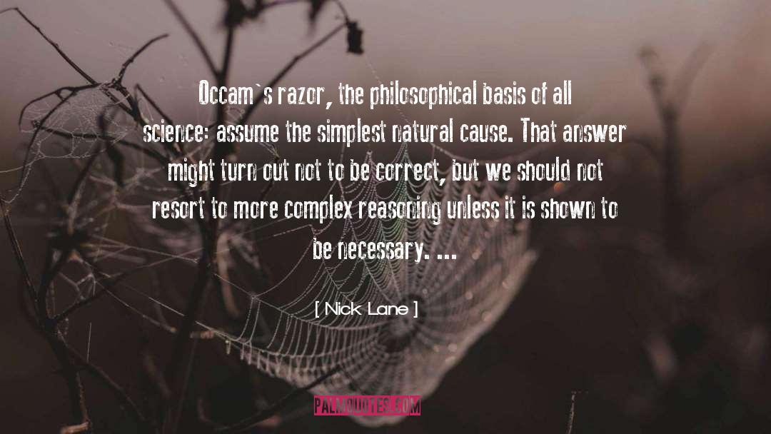 Occams Razor quotes by Nick Lane