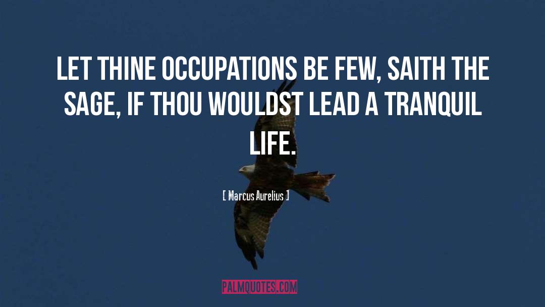 Occupations quotes by Marcus Aurelius