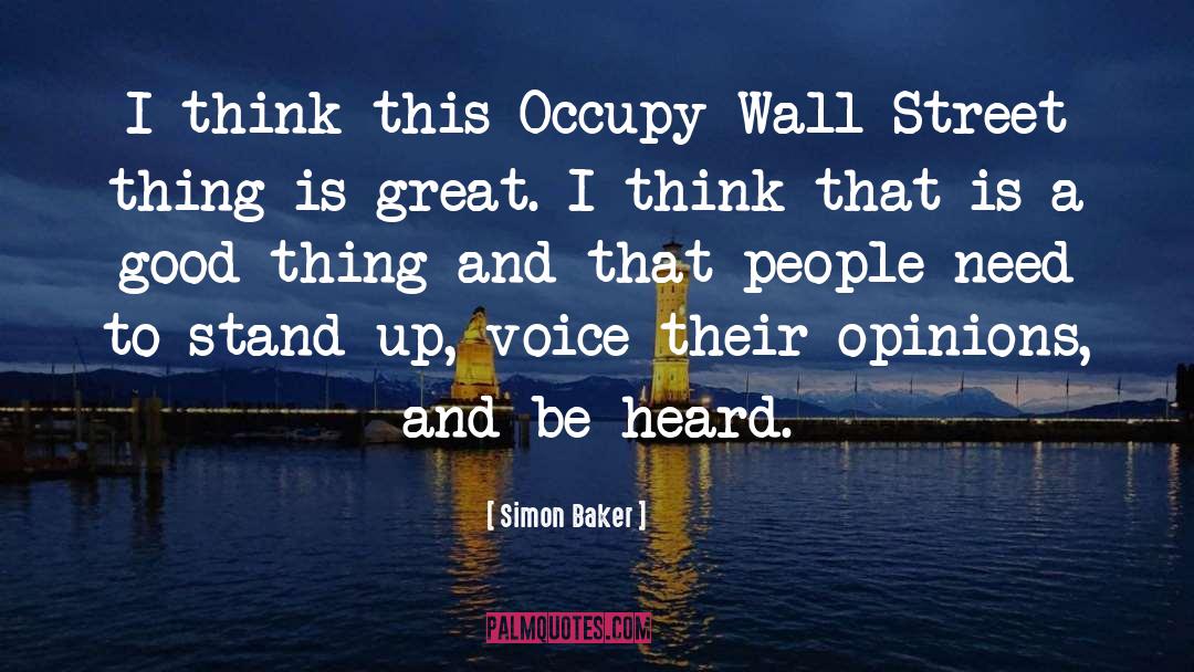 Occupy Movement quotes by Simon Baker