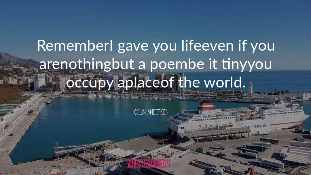 Occupy quotes by Colin Andersen