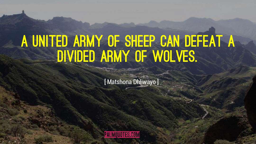 Of Wolves quotes by Matshona Dhliwayo