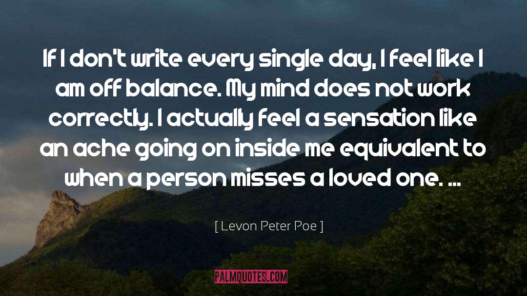 Off Balance quotes by Levon Peter Poe