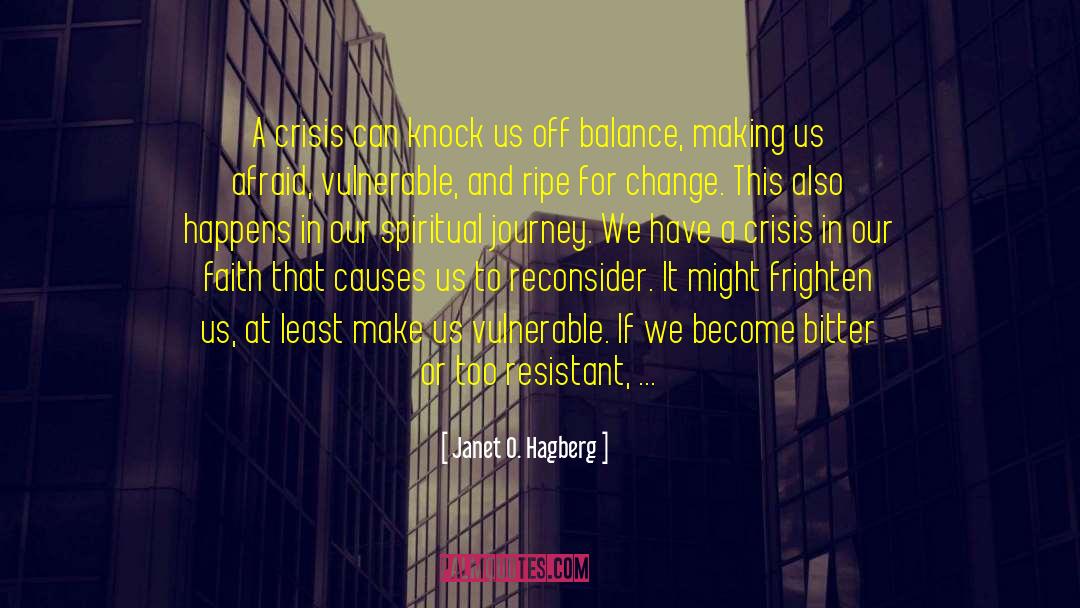 Off Balance quotes by Janet O. Hagberg