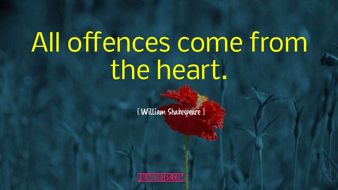 Offences quotes by William Shakespeare