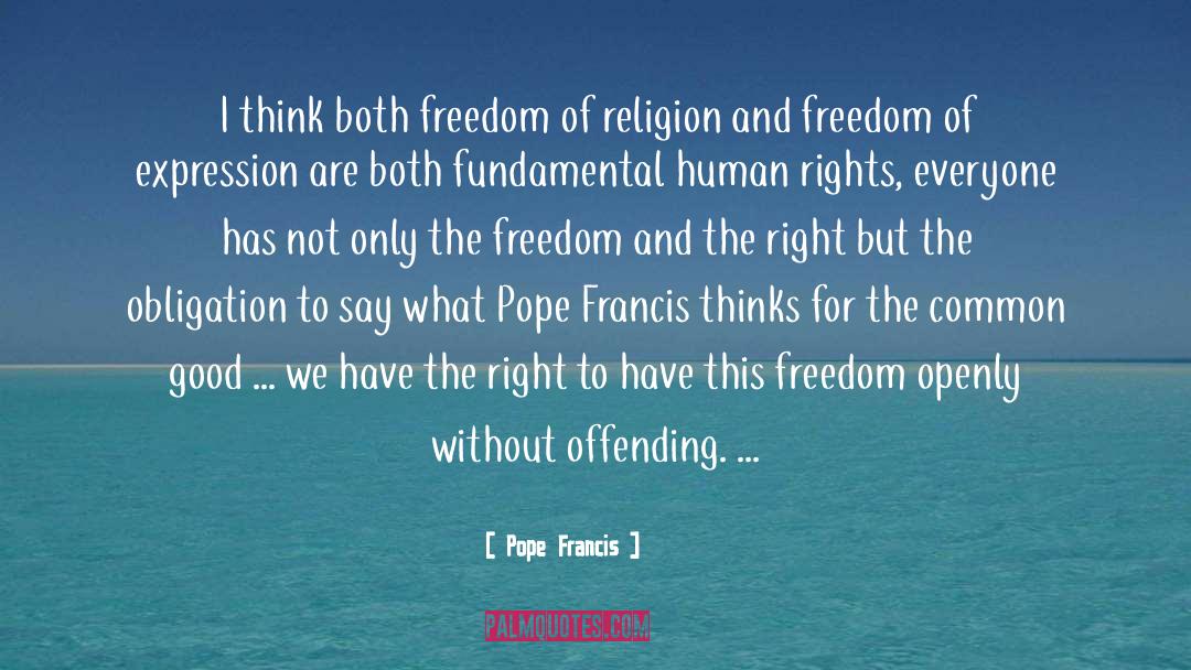 Offending quotes by Pope Francis