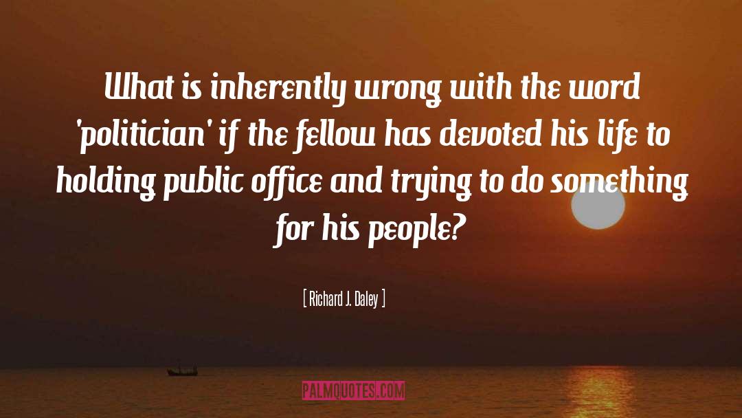 Office Politics quotes by Richard J. Daley