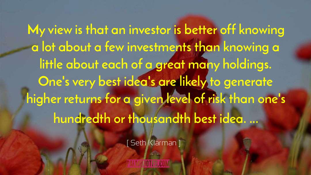 Offstage Holdings quotes by Seth Klarman