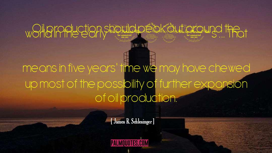 Oil Production quotes by James R. Schlesinger