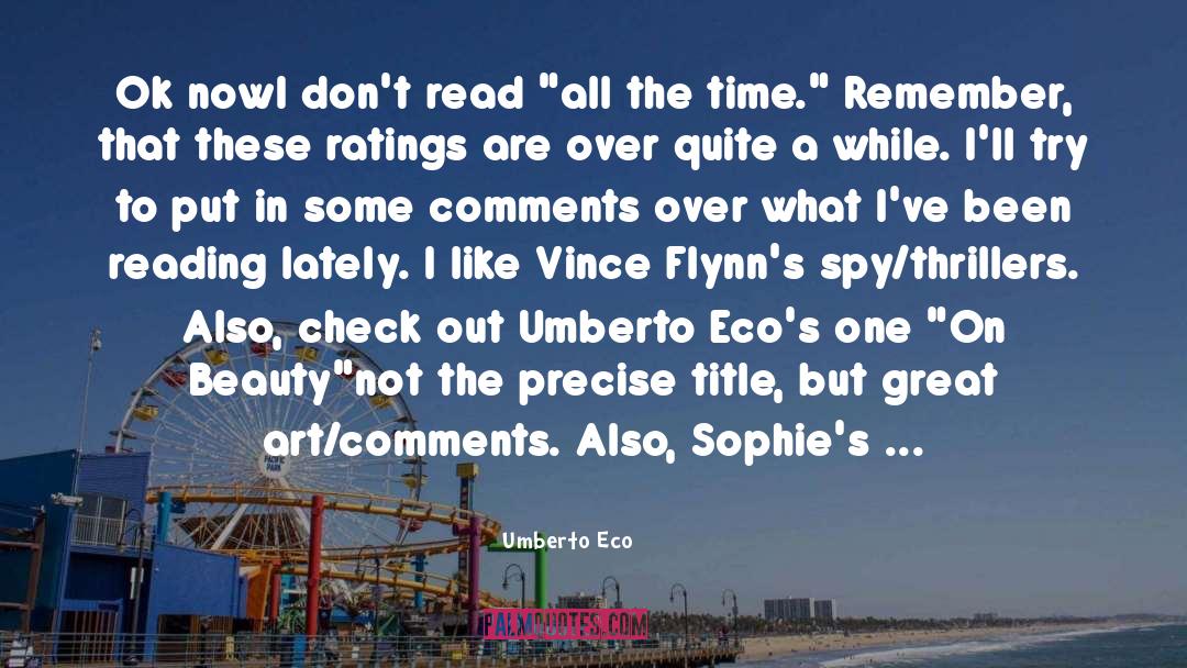 Ok Now I M Depressed quotes by Umberto Eco