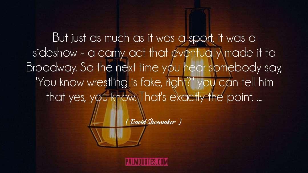 Olayn Sport quotes by David Shoemaker