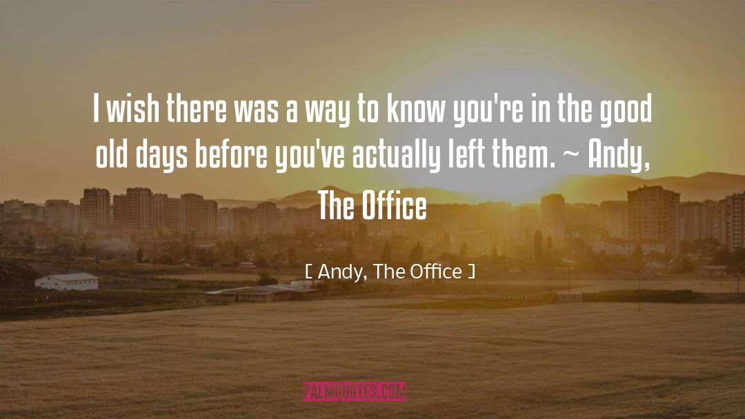 Old Days quotes by Andy, The Office