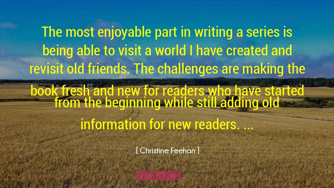 Old Friends Visit quotes by Christine Feehan