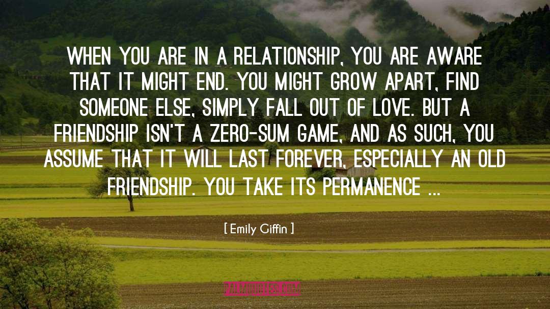 Old Friendship quotes by Emily Giffin