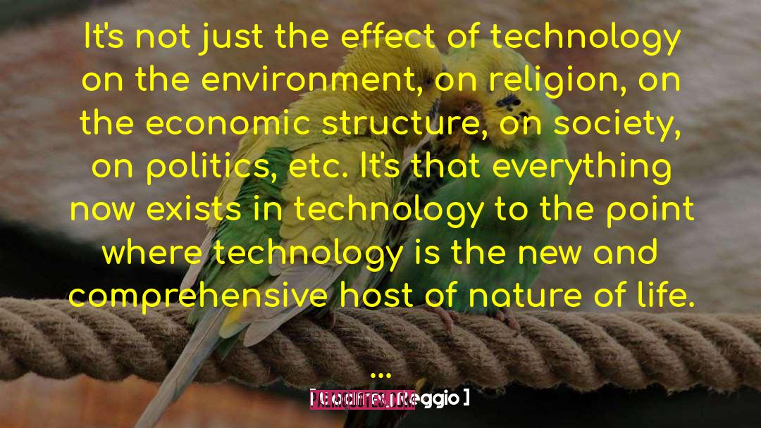 Old Technology quotes by Godfrey Reggio