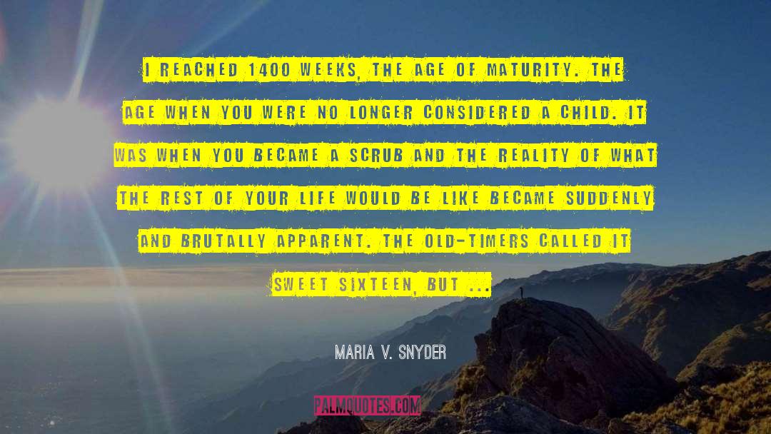 Old Timers quotes by Maria V. Snyder