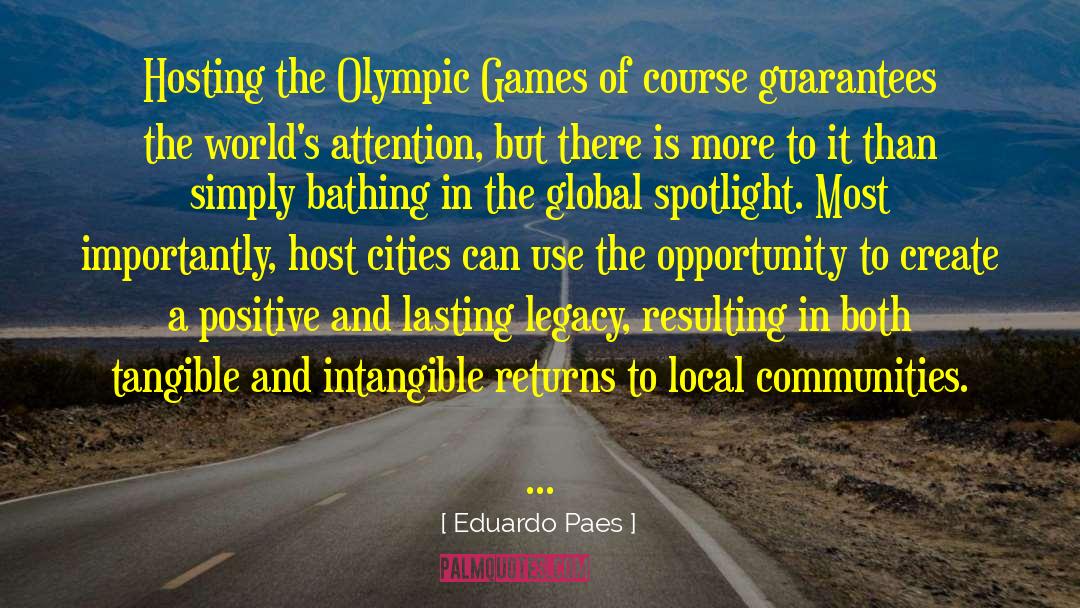 Olympic Games quotes by Eduardo Paes