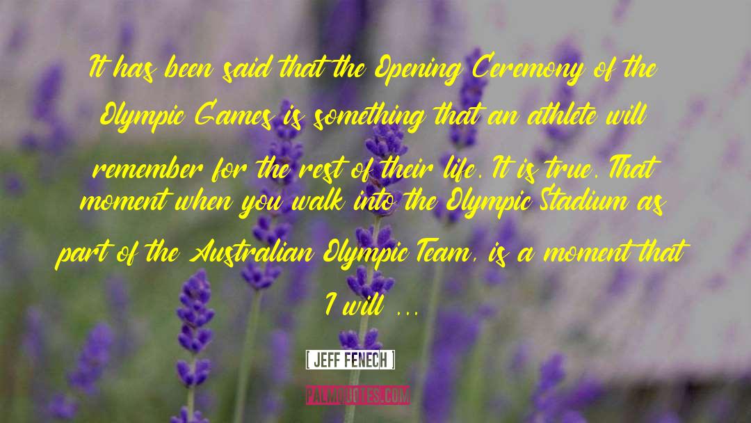 Olympic Games quotes by Jeff Fenech