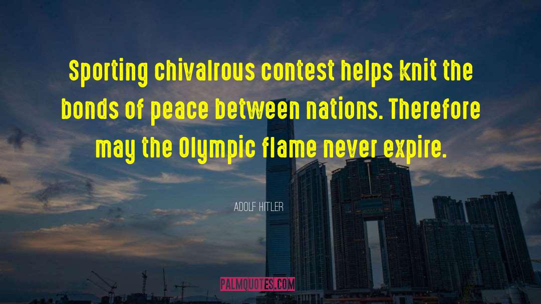 Olympic quotes by Adolf Hitler