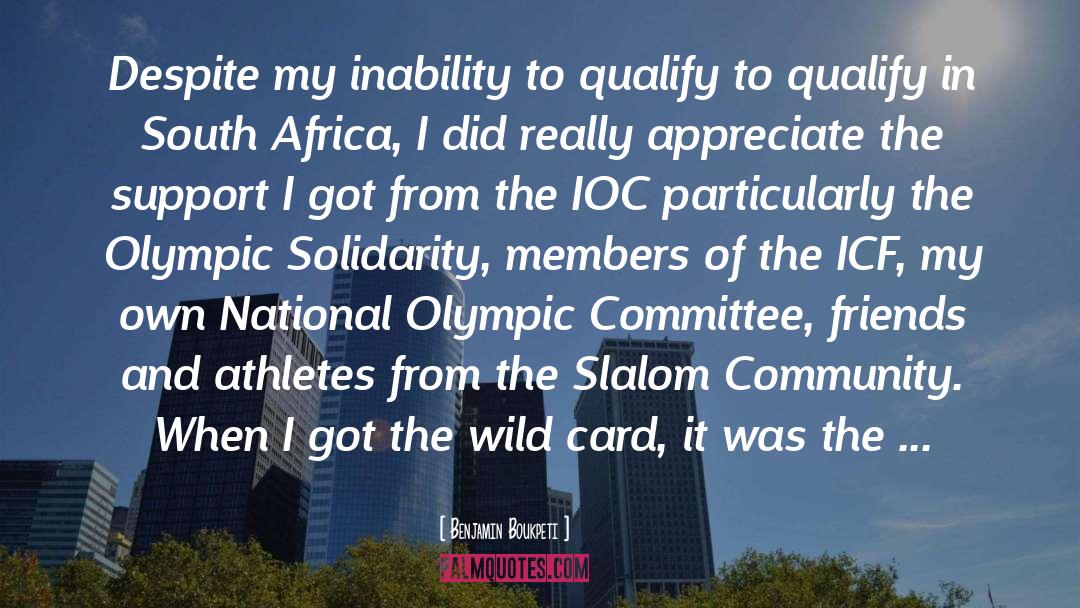 Olympic quotes by Benjamin Boukpeti