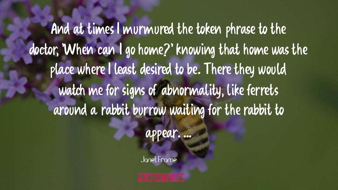 Omam Rabbit quotes by Janet Frame