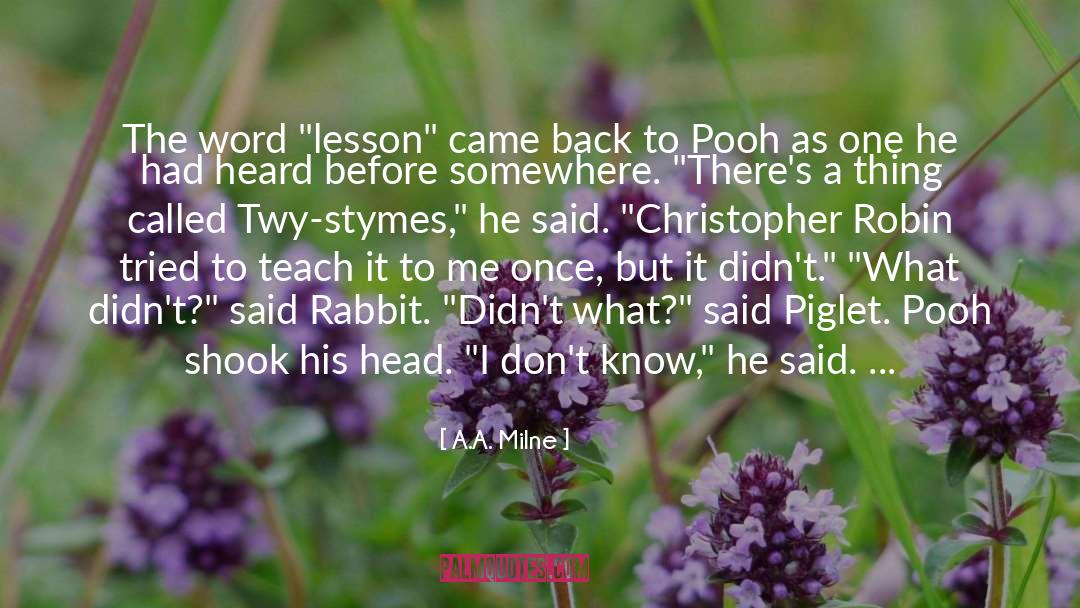 Omam Rabbit quotes by A.A. Milne