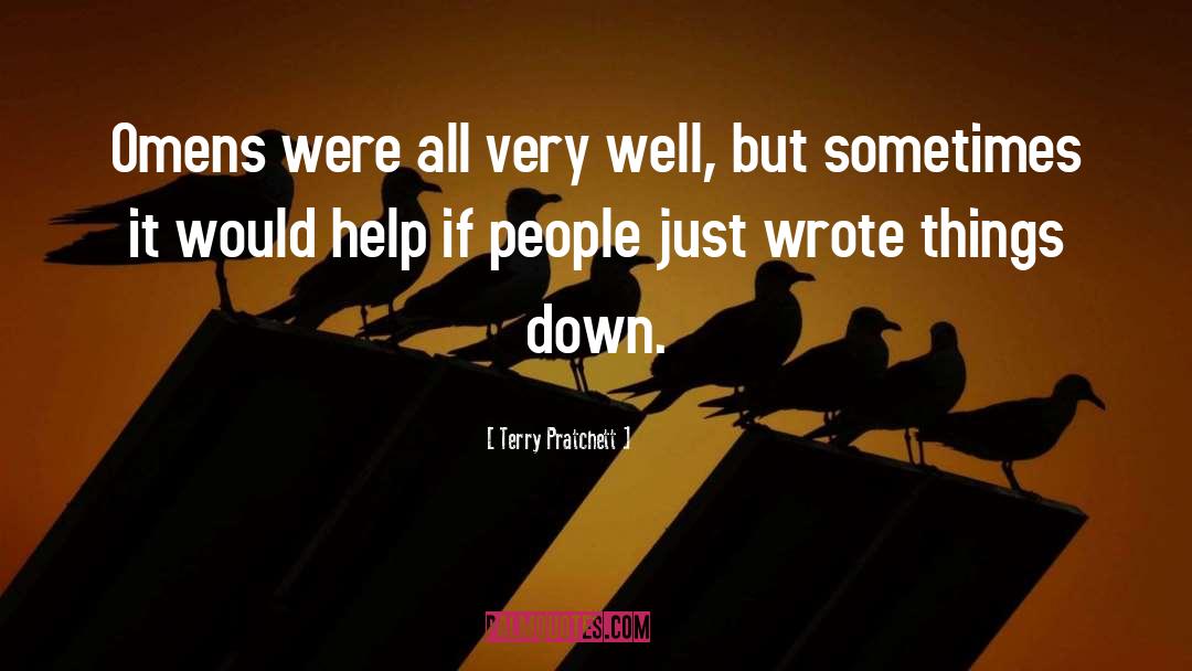 Omens quotes by Terry Pratchett