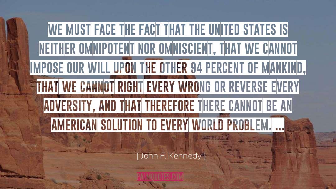 Omnipotent quotes by John F. Kennedy