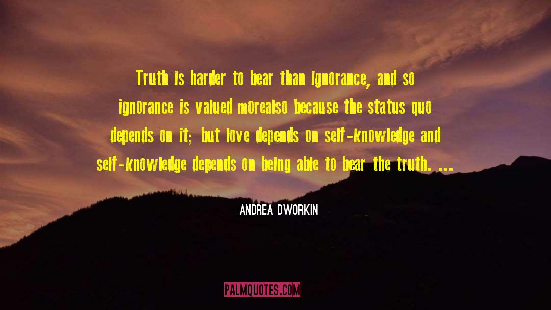 On Being quotes by Andrea Dworkin