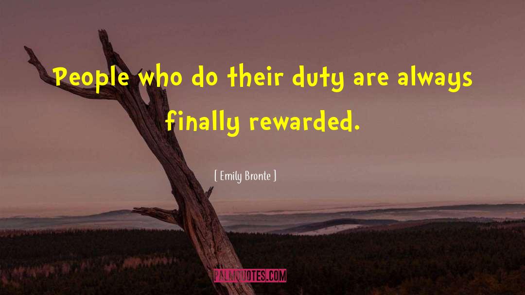 On Duty quotes by Emily Bronte