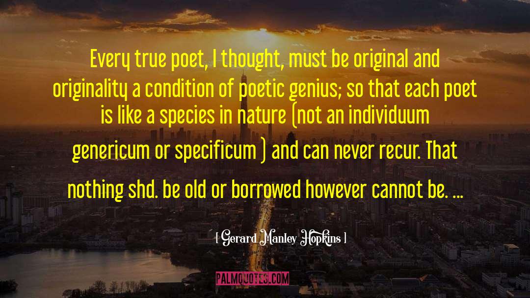 On Genius quotes by Gerard Manley Hopkins