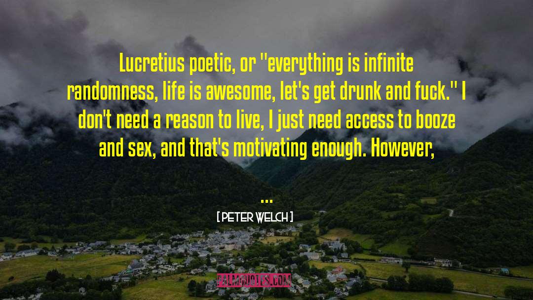 On Lucretius quotes by Peter Welch