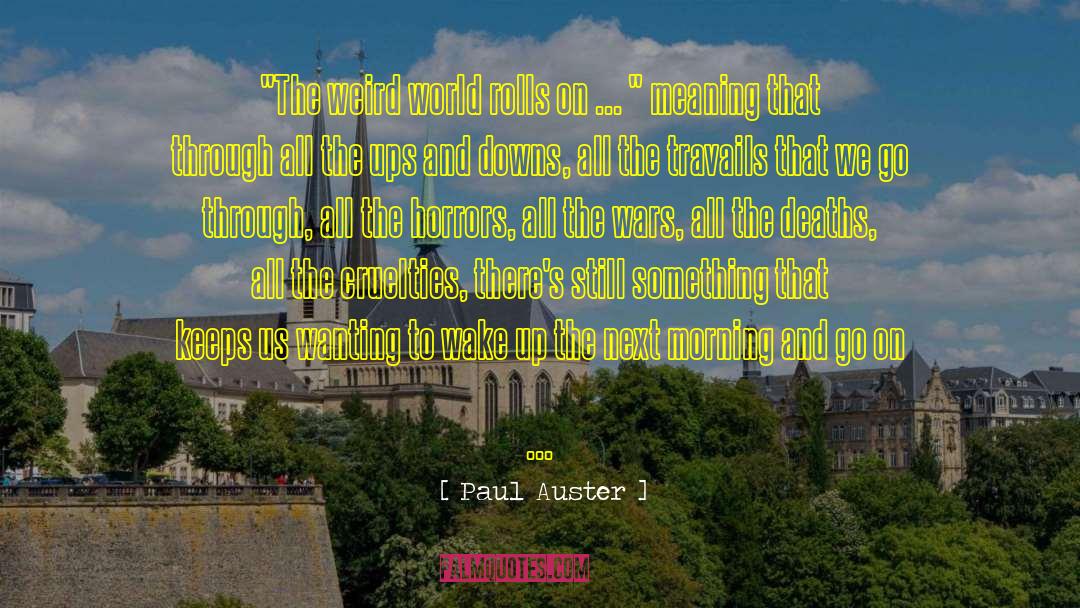 On Meaning quotes by Paul Auster