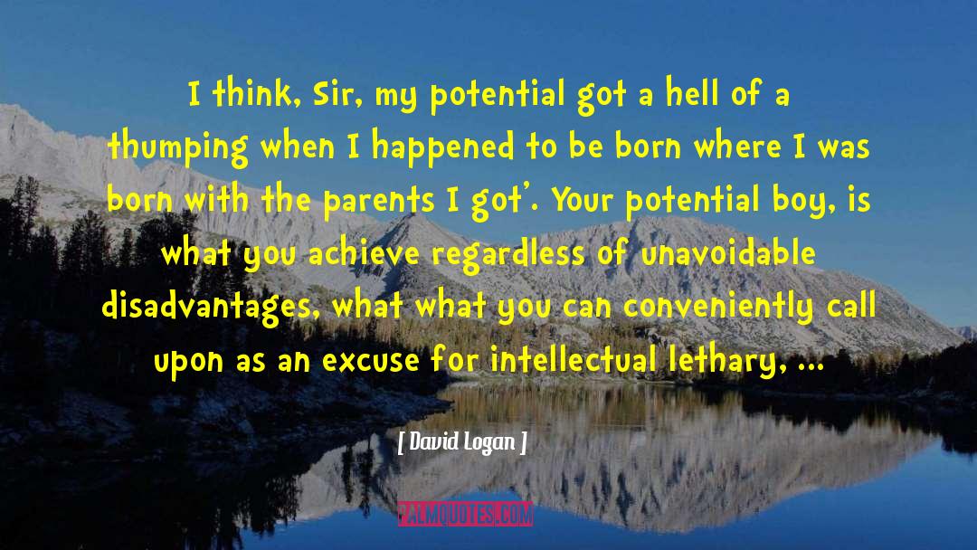 On Parents quotes by David Logan