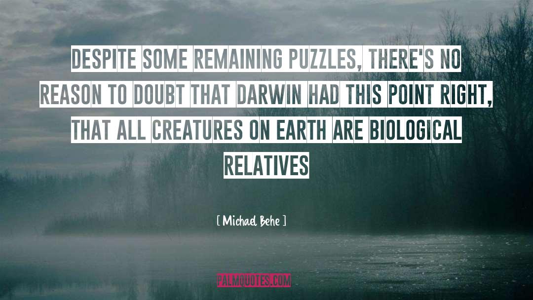 On quotes by Michael Behe