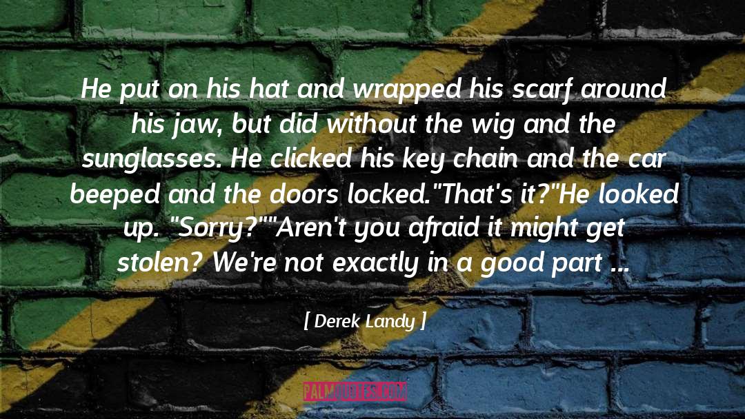 On quotes by Derek Landy