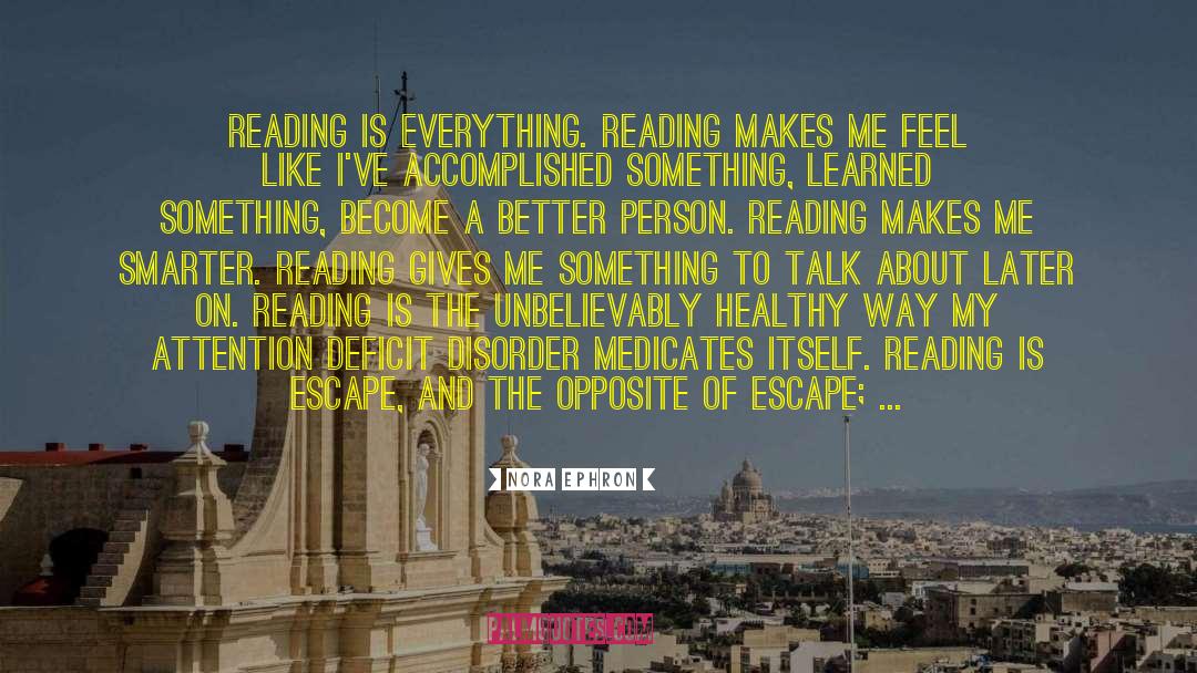 On Reading quotes by Nora Ephron