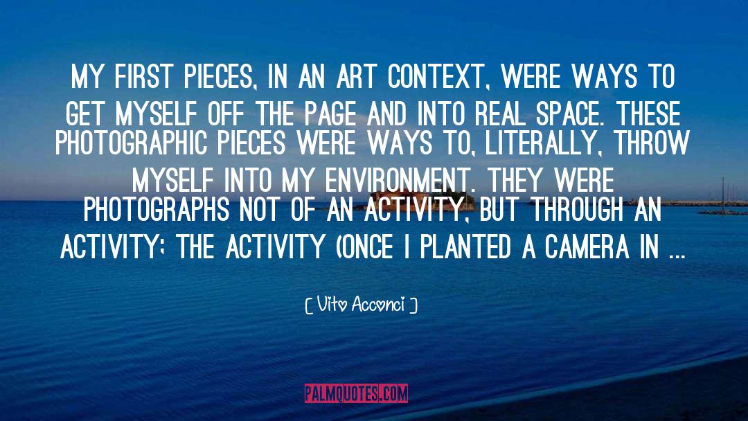 Once A Runner quotes by Vito Acconci