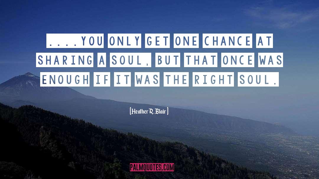 One Chance quotes by Heather R. Blair