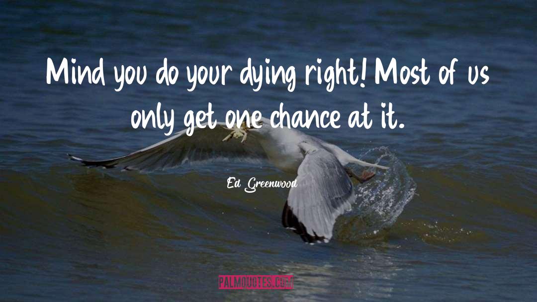 One Chance quotes by Ed Greenwood