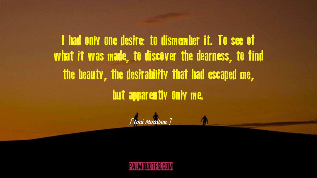 One Desire quotes by Toni Morrison